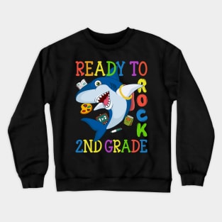 Dabbing 2nd Grade Shark Back To School Crewneck Sweatshirt